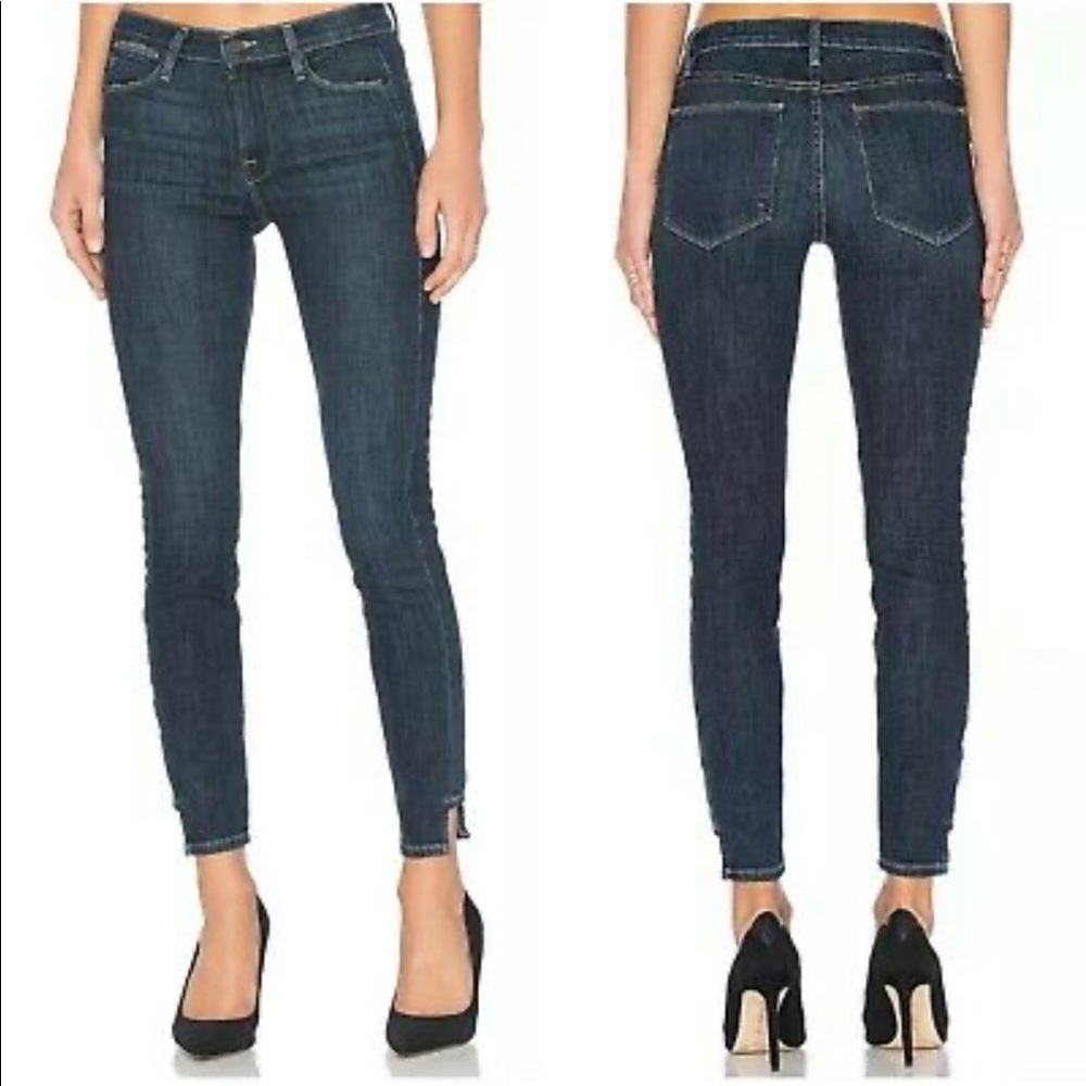 Frame Le High Skinny in Harway Wash